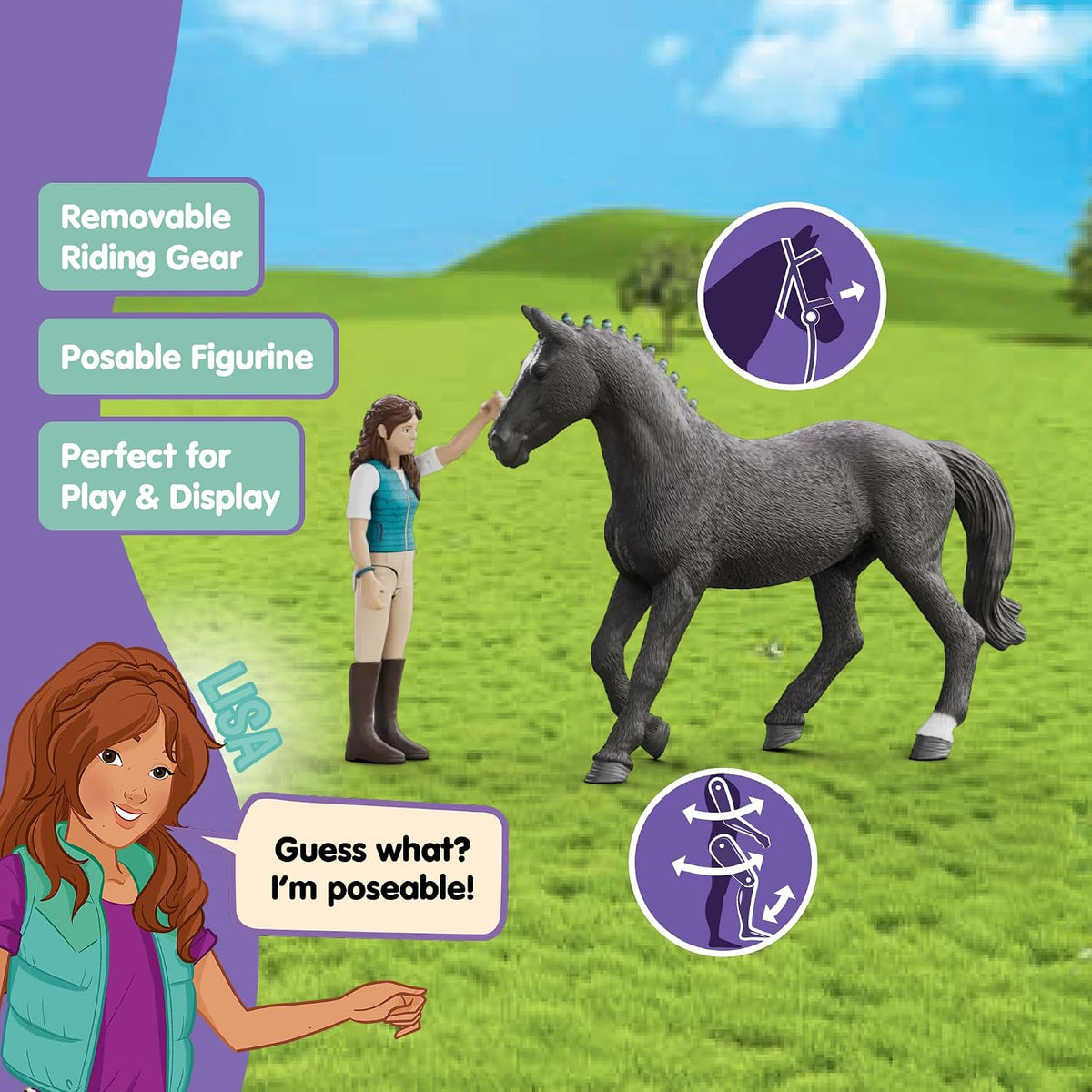 SCHLEICH Horse Club Lisa and Storm rider and horse set 42712 – view 4