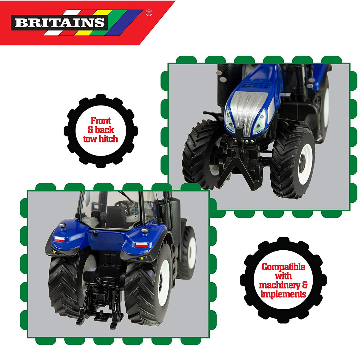 Britains 1:32 New Holland T8.435 Genesis Tractor Toy