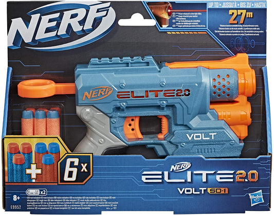 E9952 Nerf Elite 2.0 Volt SD-1 Blaster – 6 Official Nerf Darts