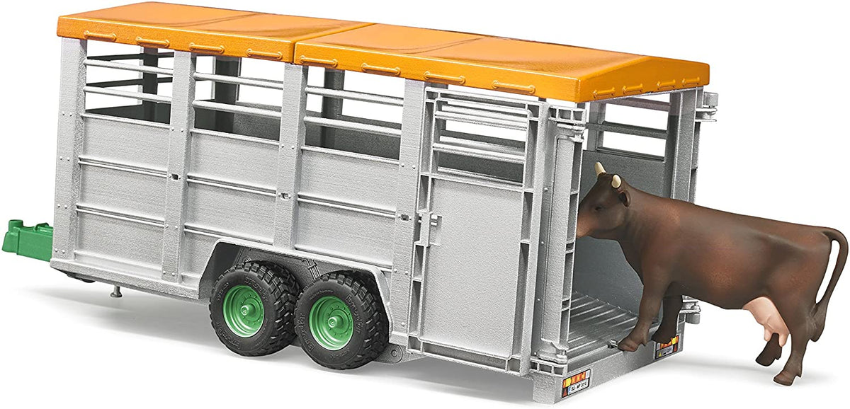 Bruder Livestock Trailer With Cow