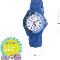 Tikkers Time Teacher Blue Rubber-Silicone Strap Watch