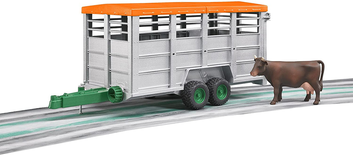 Bruder Livestock Trailer With Cow