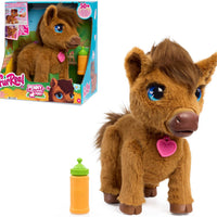 FurReal Penny the Feed and Prance Pony interactive plush pony with bottle