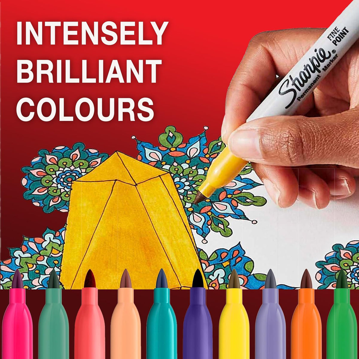 Sharpie fine permanent markers pack of 12 assorted colours – view 4