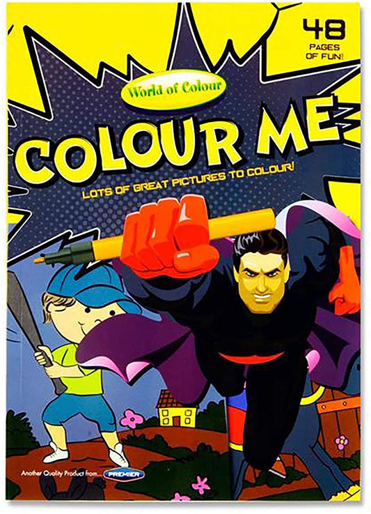 World of colour A4 48pg Colouring Book Boys