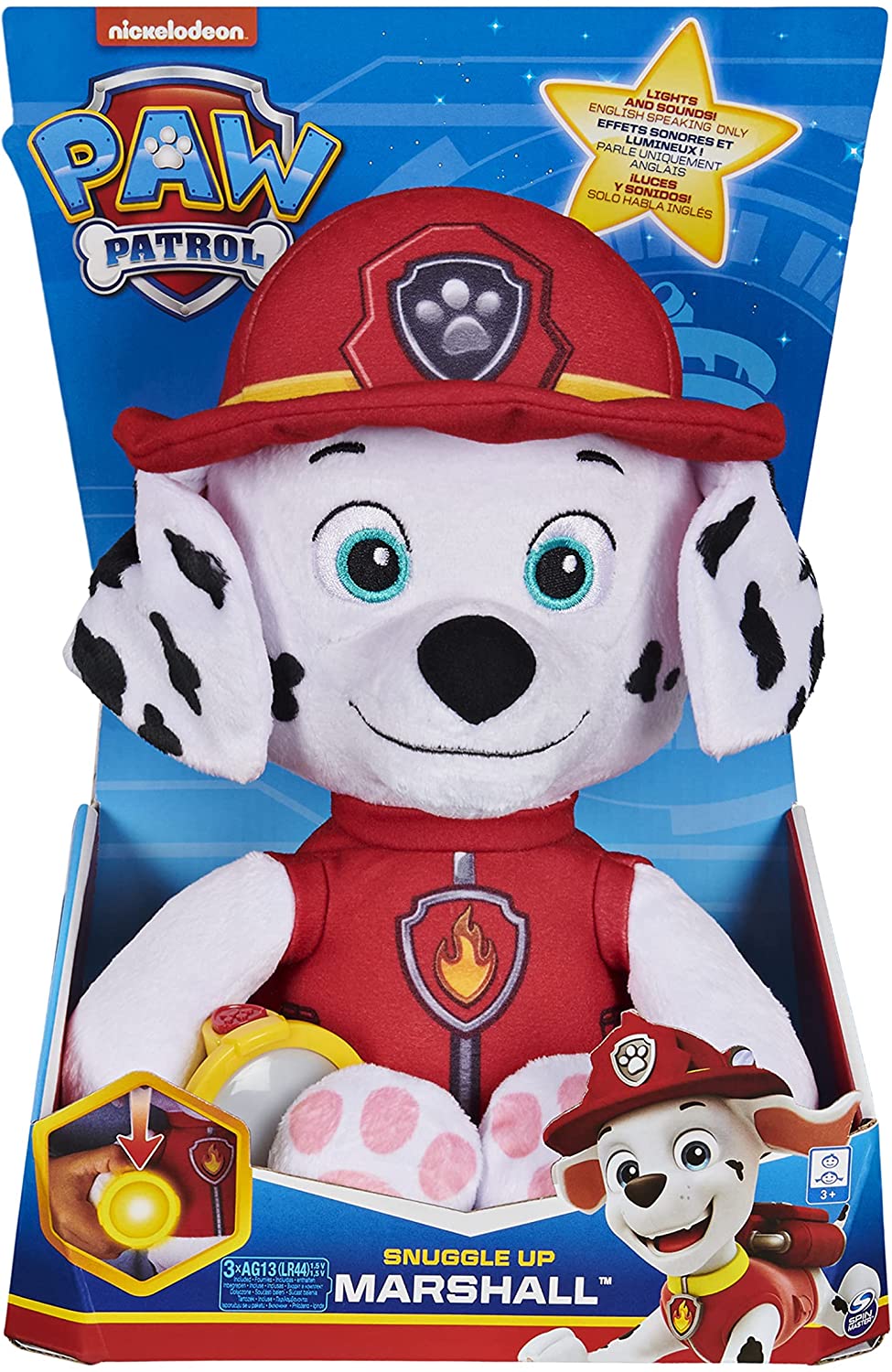 Paw Patrol 6059298 Snuggle Up Marshall Plush with Torch and Sounds