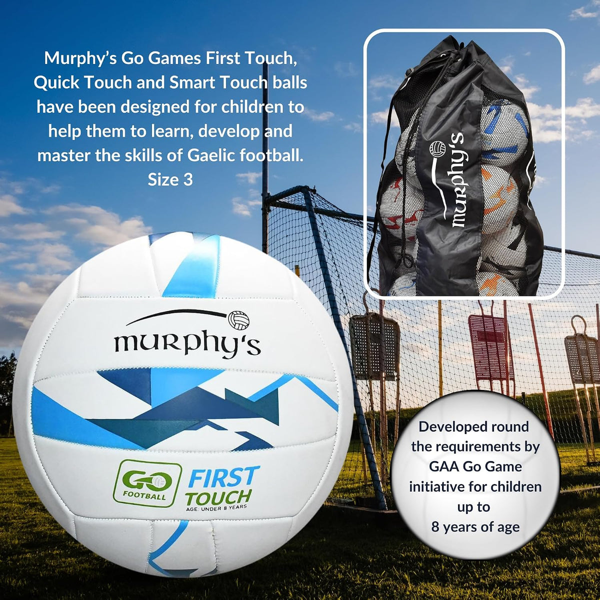Murphy's Gaelic football size 3 in white – view 3