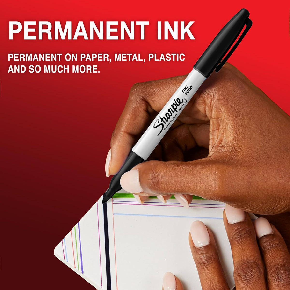 Sharpie fine permanent markers pack of 12 assorted colours – view 3