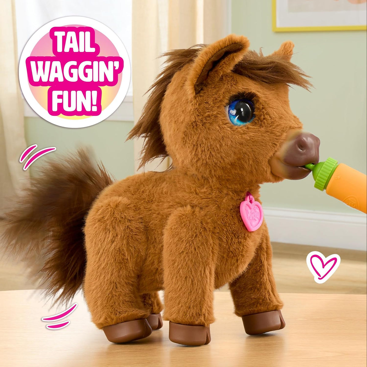 FurReal Penny the Feed and Prance Pony interactive plush pony with bottle – view 5