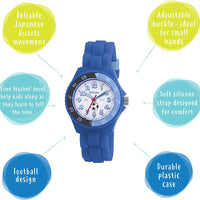 Tikkers Time Teacher Blue Rubber-Silicone Strap Watch