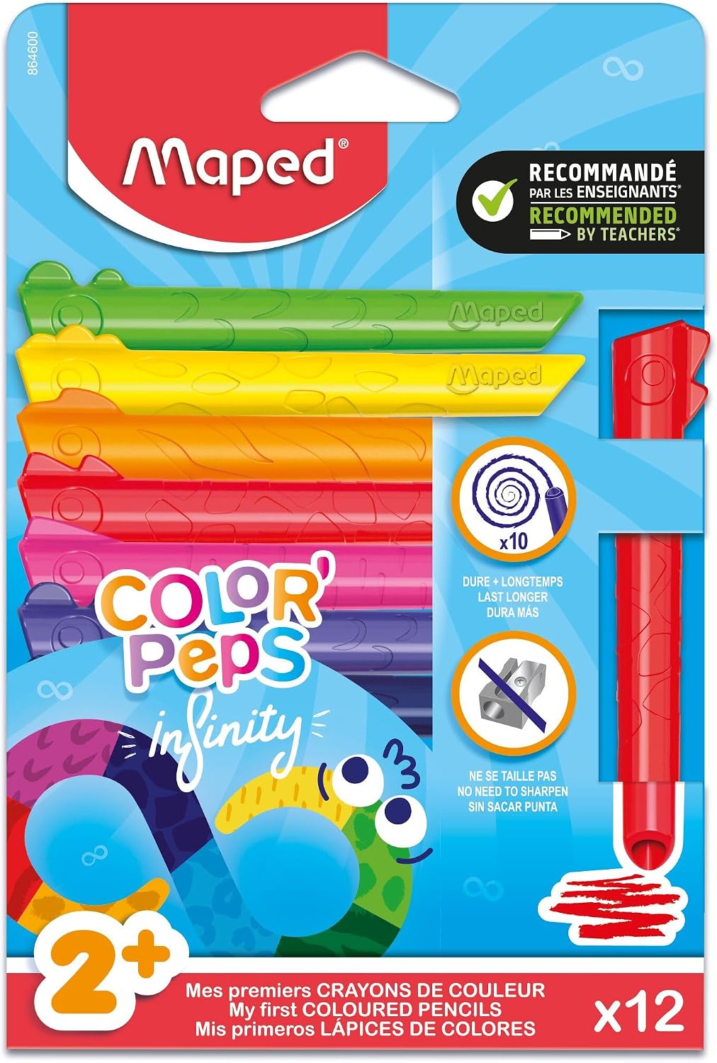 Maped Jumbo Infinity colouring pencils pack of 12