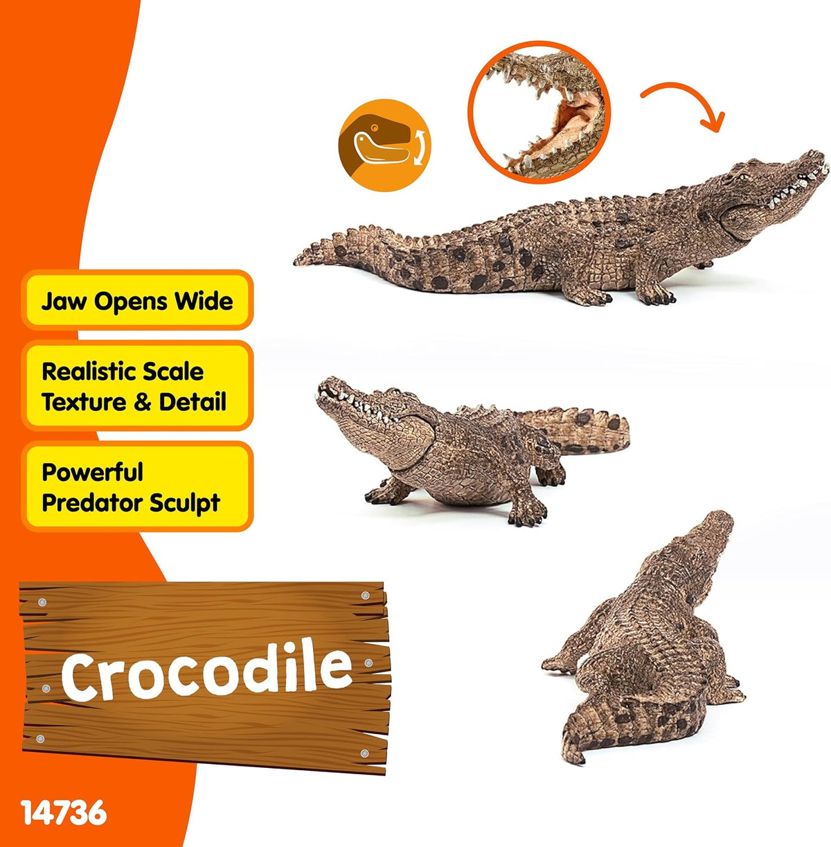 SCHLEICH Crocodile figure 14736 – view 4