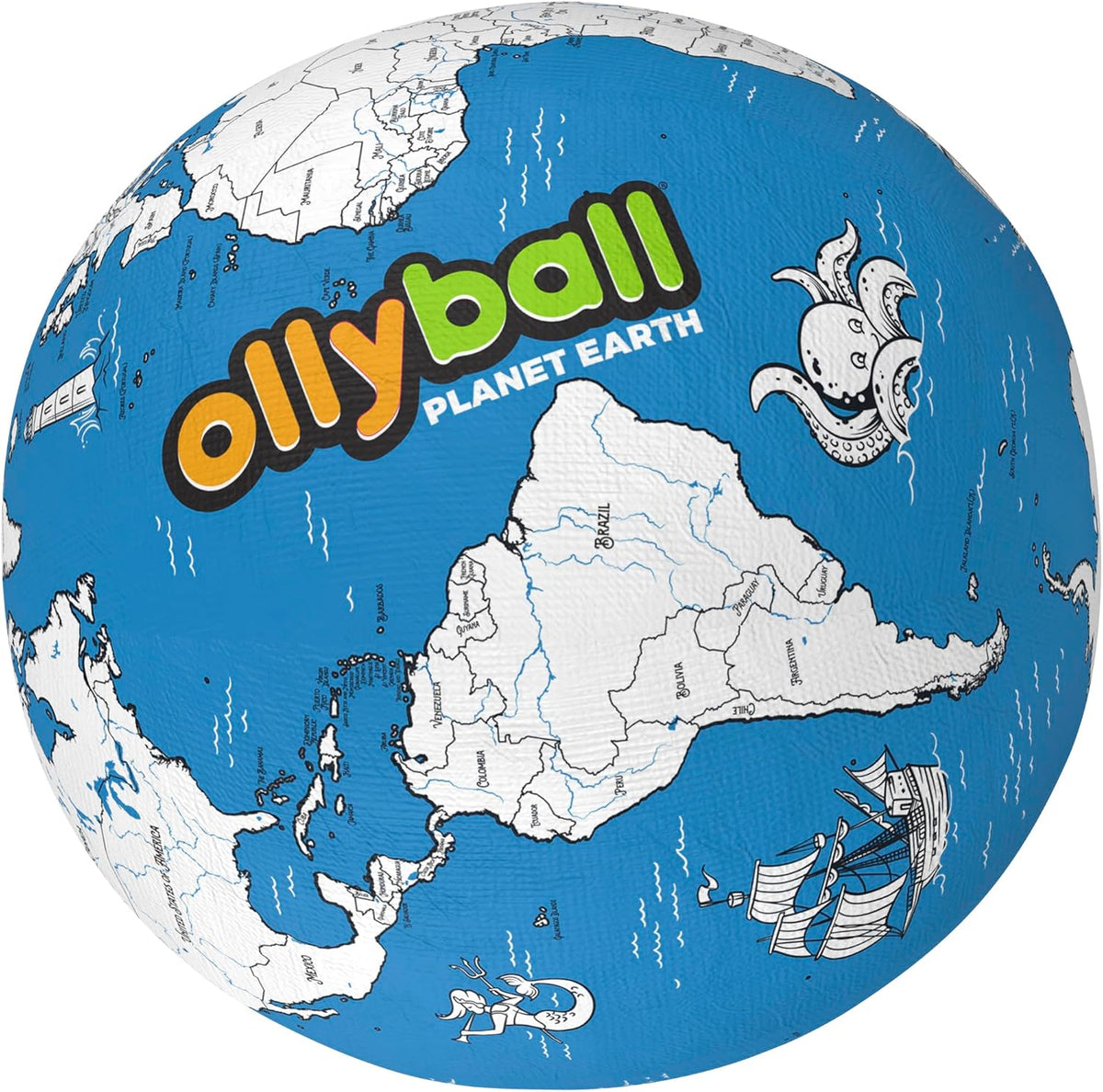 Ollyball Planet Earth Colourable Indoor Play Ball product image 1