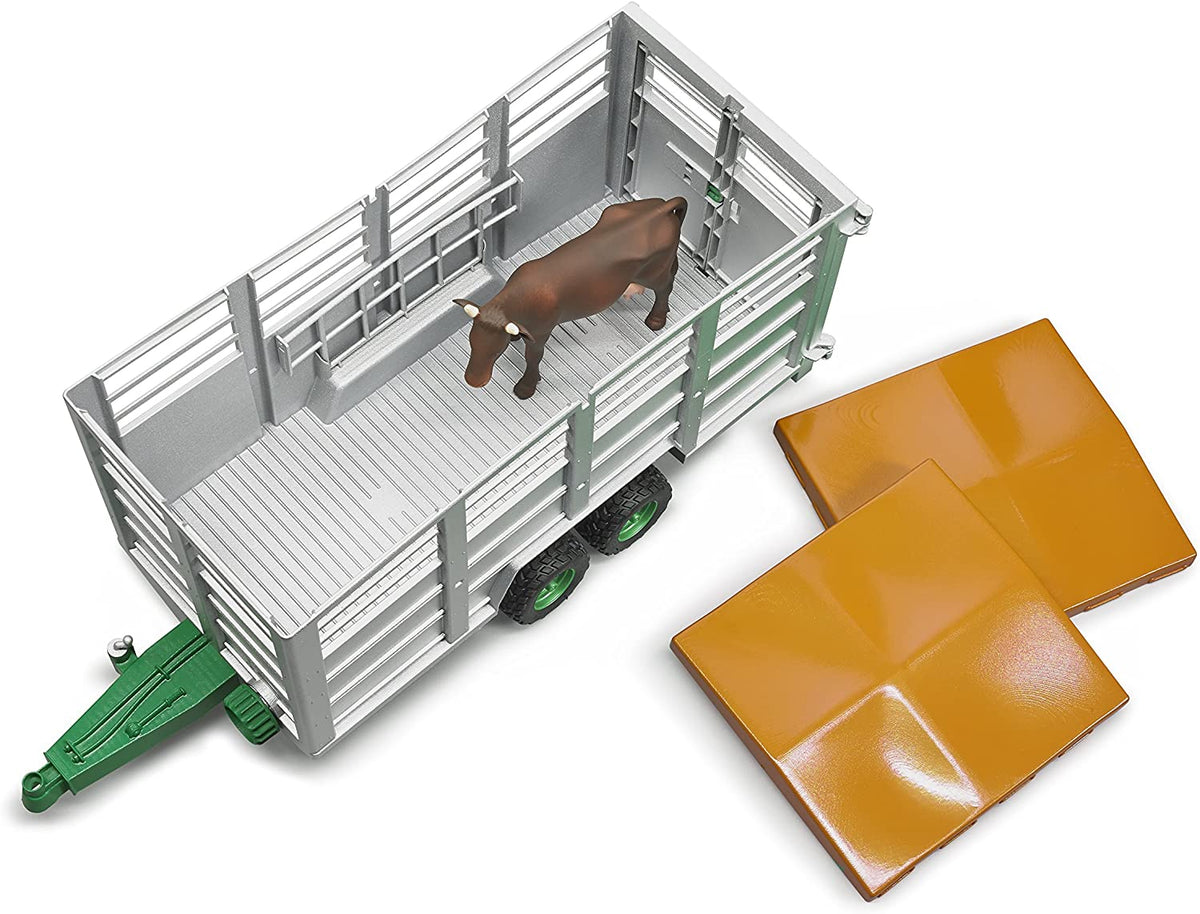 Bruder Livestock Trailer With Cow