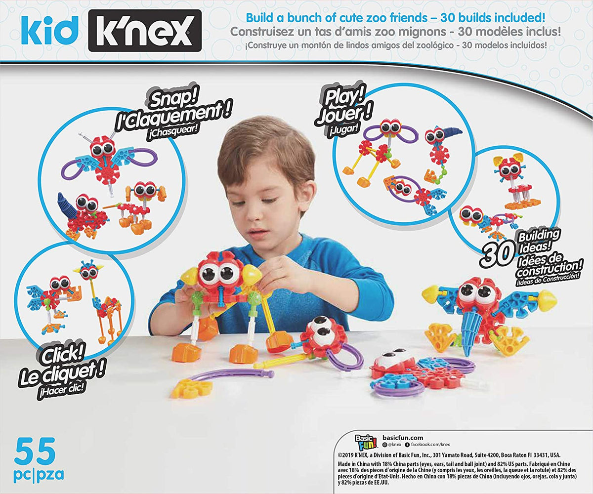 Kid K'NEX 30 Model Zoo Friends Building Set