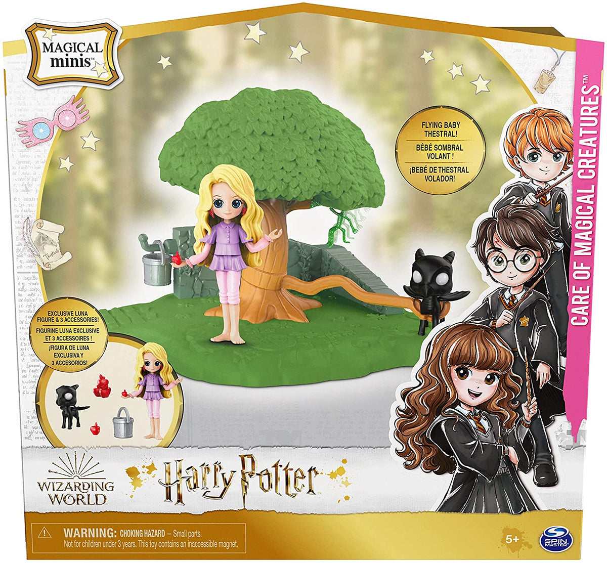 Wizarding World Magical Minis Care of Magical Creatures Playset with Exclusive Luna Lovegood Figure and Accessories