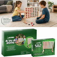 Toyfinity wooden 4 in a Row game with red and black counters – view 4