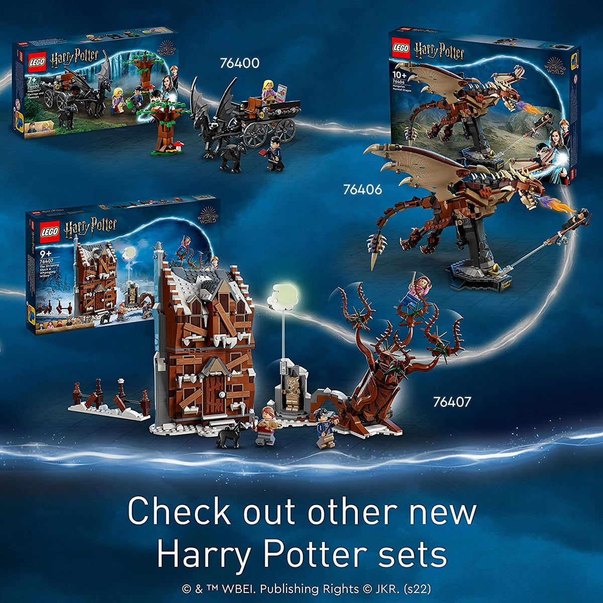 LEGO 76407 Harry Potter The Shrieking Shack &amp; Whomping Willow 2 in 1 Wizarding World Toy