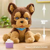 FurReal Benny the Kiss and Cuddle Pup interactive brown plush puppy with treat cup – view 6