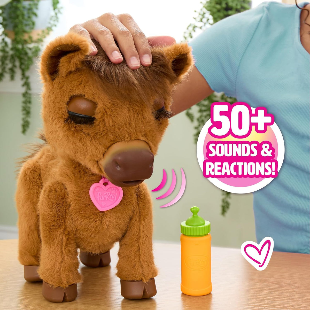 FurReal Penny the Feed and Prance Pony interactive plush pony with bottle – view 3
