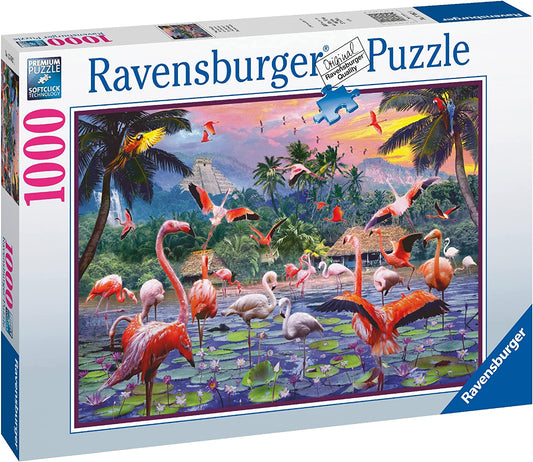 Ravensburger Pink Flamingoes 1000pc