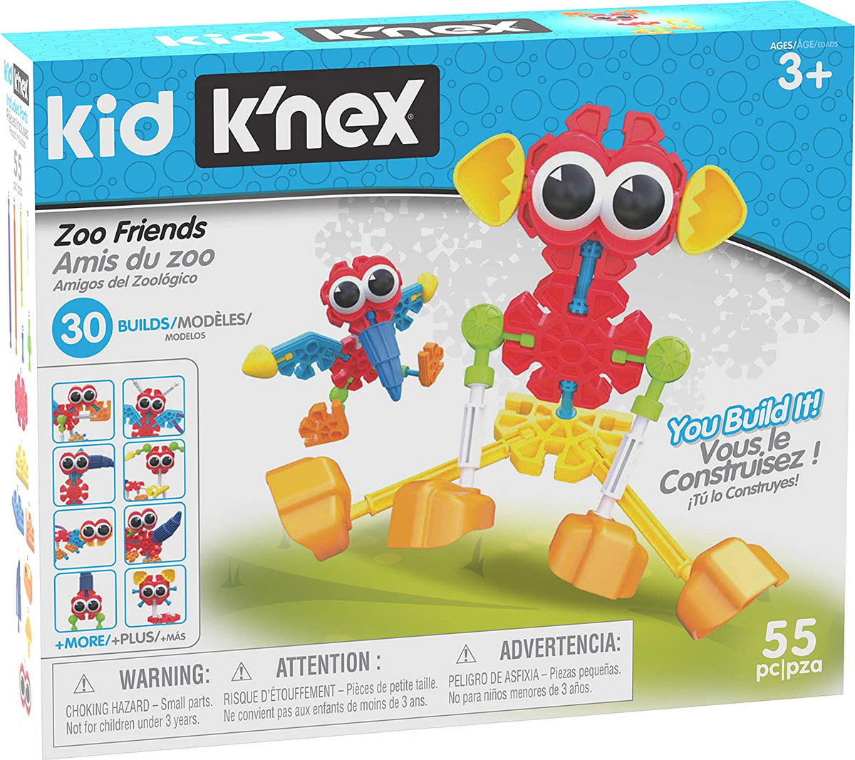 Kid K'NEX 30 Model Zoo Friends Building Set