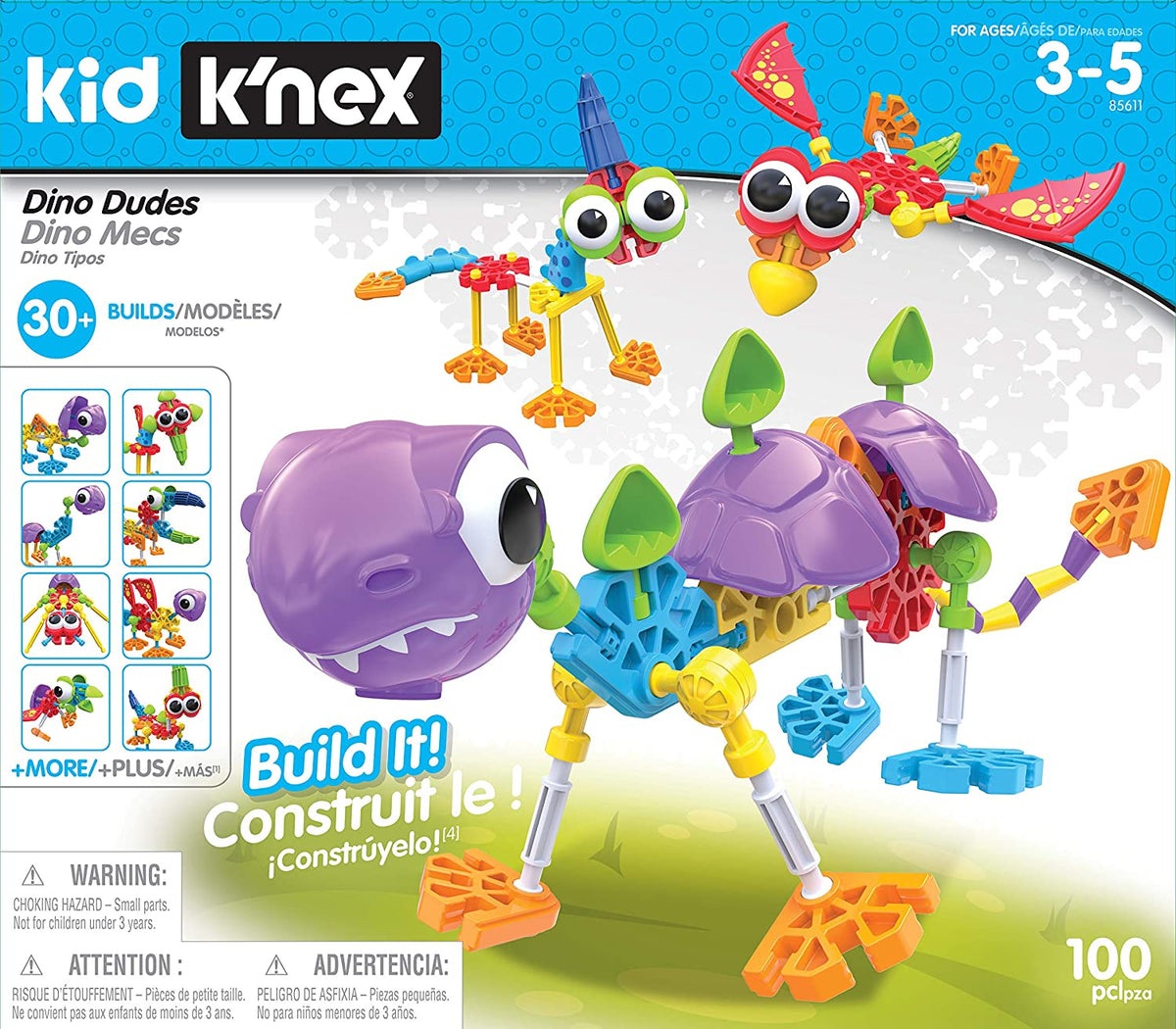 Kid K'NEX 30 Model Dino Dudes Building Set