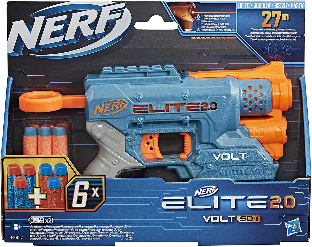 E9952 Nerf Elite 2.0 Volt SD-1 Blaster – 6 Official Nerf Darts