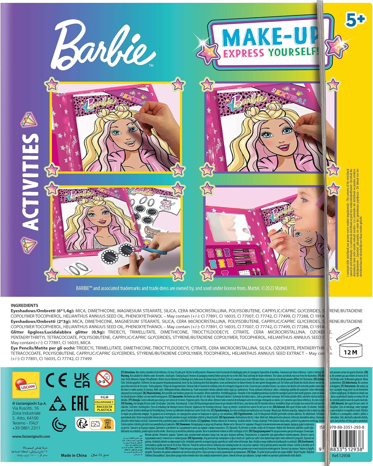 Lisciani Barbie Make-Up Book with make-up set and mirror – view 2