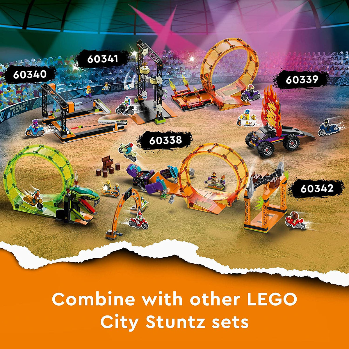 LEGO 60341 City Stuntz The Knockdown Stunt Challenge Playset