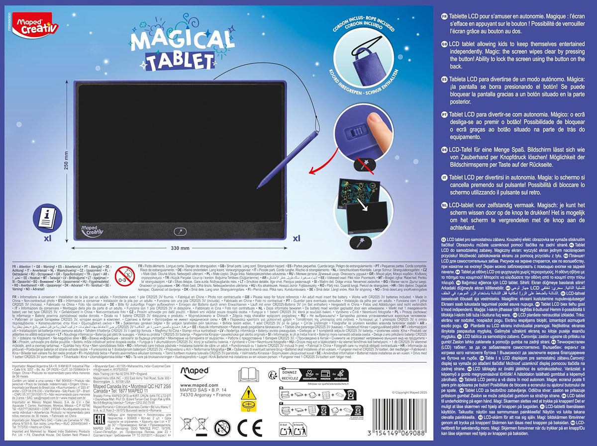 Maped Creativ Magical Tablet XL LCD drawing tablet with stylus – view 3
