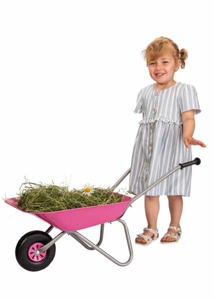 rolly Metal Wheelbarrow Pink