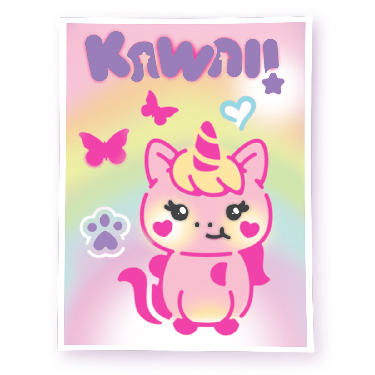 Airbrush Art Kawaii Activity Case with airbrush tool, markers and kawaii stencil artwork – view 4