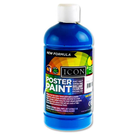 Icon Poster Paint 500ml Cyan