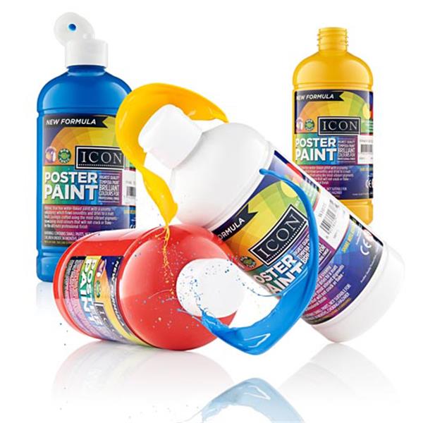 Icon Poster Paint 500ml Cyan