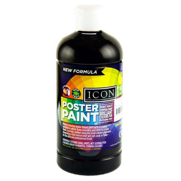 Icon Poster Paint 500ml Black