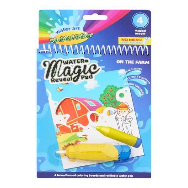 World Of Colour Water Magic Reveal Pad And Water Pen - On The Farm