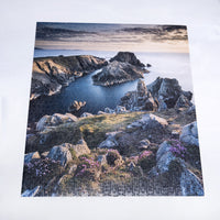 Gosling Games Sundown at Malin Head 1000 piece jigsaw puzzle showing sunset over the Donegal coast – detail 3