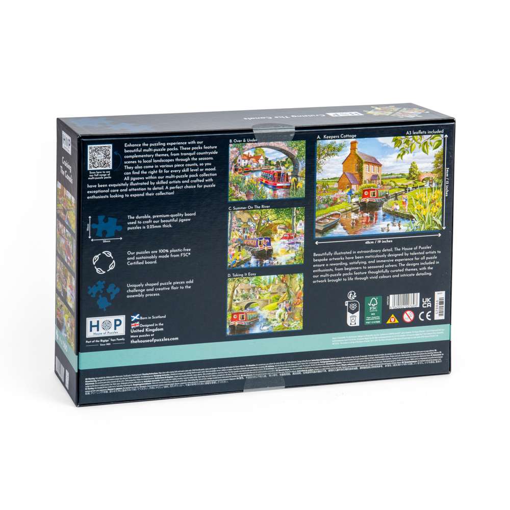 House of Puzzles Cruising the Canals 4 x 500 Piece Jigsaw Puzzles image 3