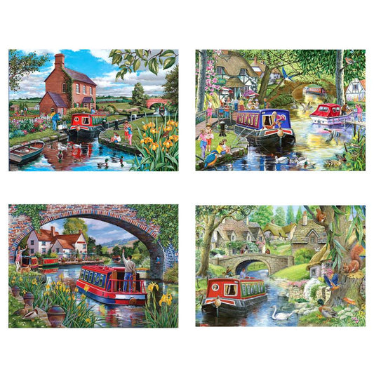 House of Puzzles Cruising the Canals 4 x 500 Piece Jigsaw Puzzles image 2