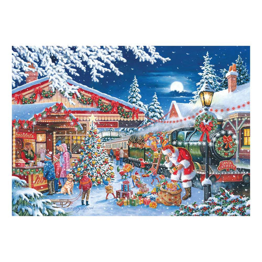 House of Puzzles Santa's Express Puzzle Tube 150 Piece Jigsaw image 2
