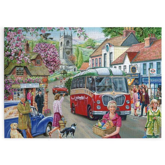 House of Puzzles Here Comes the Bus 500 Piece Jigsaw Puzzle image 2