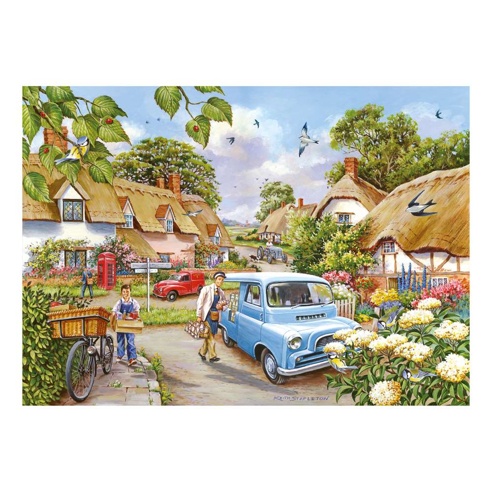 House of Puzzles Village Life 4 x 500 Piece Jigsaw Puzzle image 3