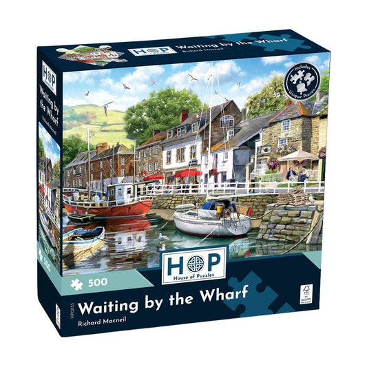 House of Puzzles Waiting by the Wharf 500 Piece Jigsaw Puzzle box front