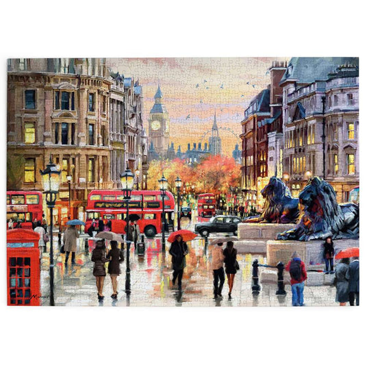 House of Puzzles Twilight in Trafalgar Square 1000 Piece Jigsaw image 2