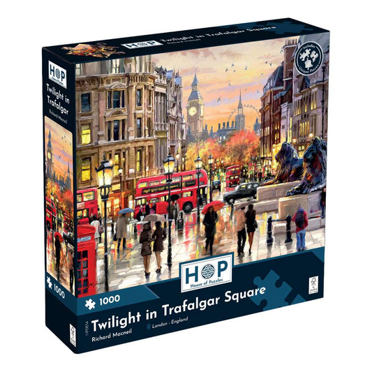 House of Puzzles Twilight in Trafalgar Square 1000 Piece Jigsaw box front