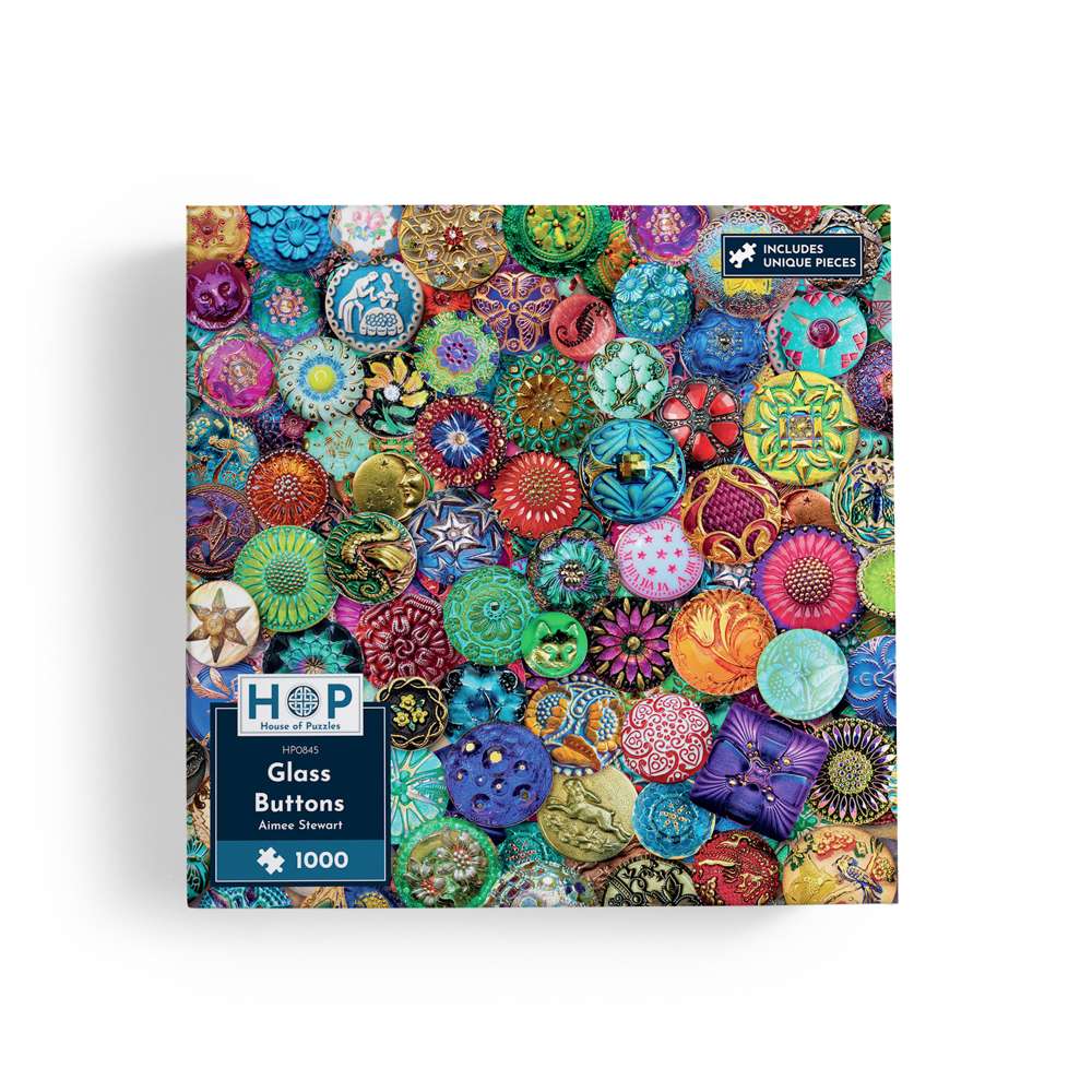 House of Puzzles Glass Buttons 1000 Piece Jigsaw Puzzle image 4