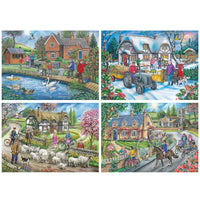 House of Puzzles Life in the Country 4 x 500 Piece Jigsaw Puzzles image 2