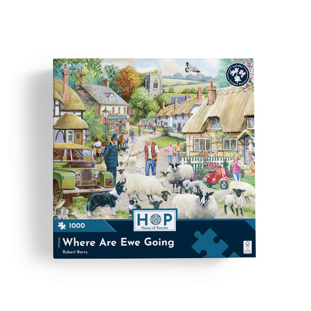 House of Puzzles Where Are Ewe Going 1000 Piece Jigsaw Puzzle image 4