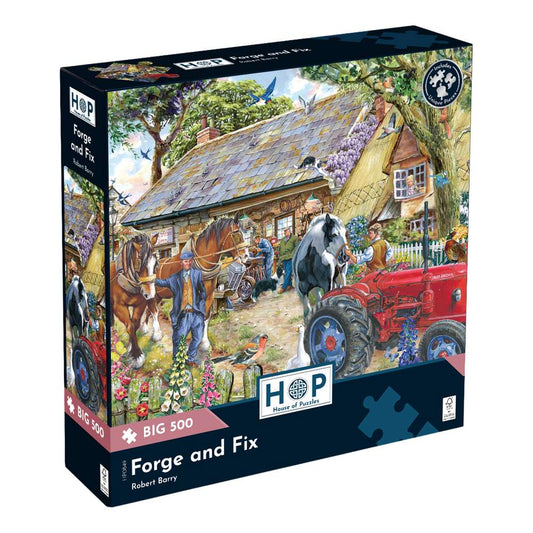 House of Puzzles Forge and Fix BIG 500 Piece Jigsaw Puzzle box front